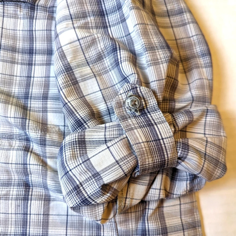 Men's North Face Vent Long Sleeve Button Up Fishing Hiking Wicking Shirt…